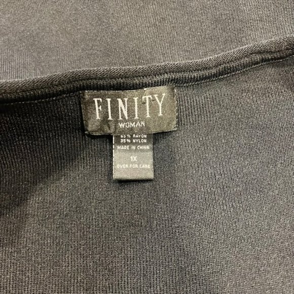 Finity Black Sleeveless Blouse W/ Stud Design Size 1X - Picture 7 of 7